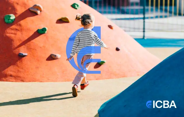 Boy running in park