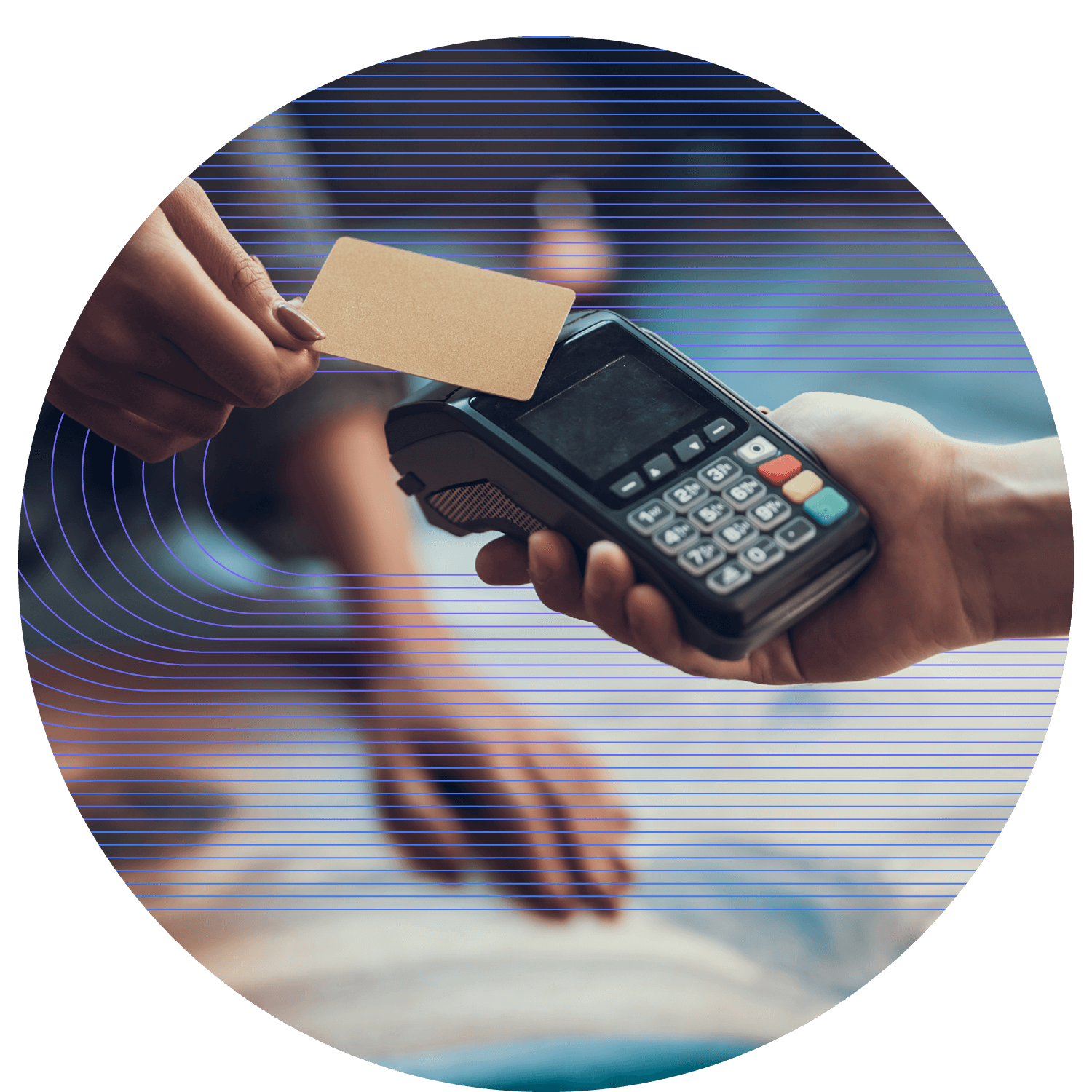 Payments terminal with card